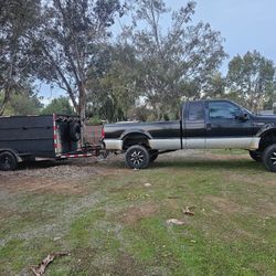 1999 Ford F-250 Super Duty - Diesel w/ Bumper Pull Dump Trailer