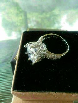 Size 6 White gold plated over Sterling silver