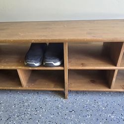 Wood Bench Shoe Storage Rack