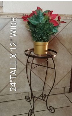 Get 2 or get 1, your choice VINTAGE WROUGHT IRON ORNAMENT PLANT STAND