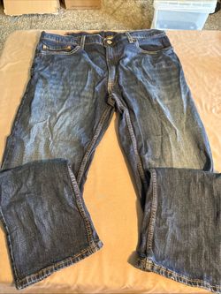 Levis Mens 559 Relaxed Straight Fit Blue Jeans size 38x32 Cotton Denim Pants