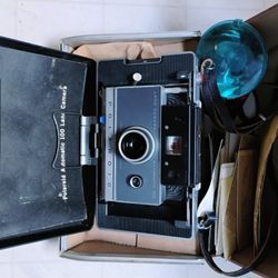 Vintage Polaroid Auto 100 Land Camera W/ Original 2xCase And Accessories