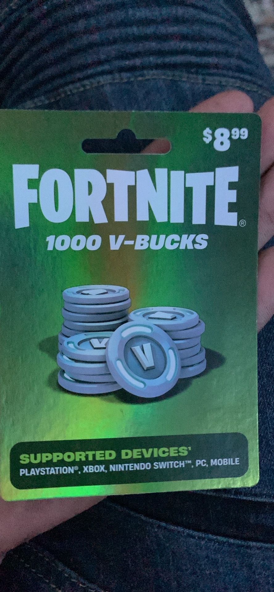 Fortnite V-bucks Card