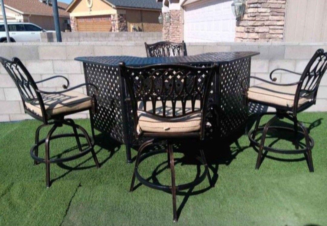 Nice High Patio Bar Darlee Cast Aluminum