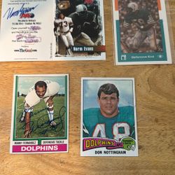 Autographed Miami Dolphins Cards
