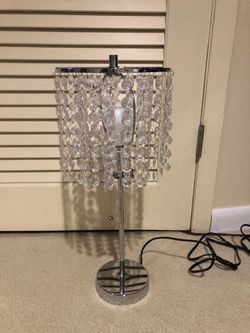 Crystal chandelier table lamp
