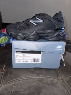 New Balance 9060 Triple Black Kids Size 4 Brand New