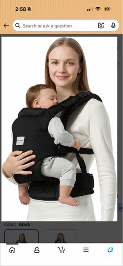 Black Baby Carrier with Hip