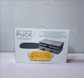 Wolfgang Puck 3.6-Qt Rectangular Covered Glass Baker with Insulated Carry Bag (Brand New in Box)