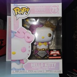 Funko Pop! #75 Hello Kitty Cake Glitter Diamond 50th Anniversary TargetCon Exclusive 2024