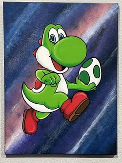 Yoshi Canvas 18 X 24 Art hand painted by me