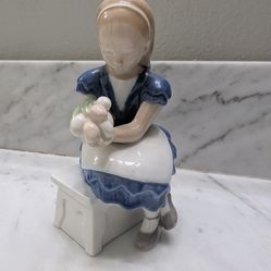Bing and Grondahl Copenhagen Denmark Porcelain Figurine Idas Flower Girl 2298