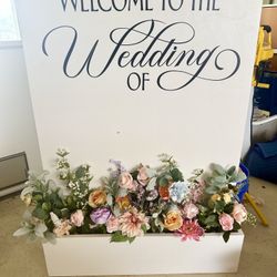 Wooden Flower Box Sign