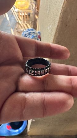 Beaded Letter Ring Handmade