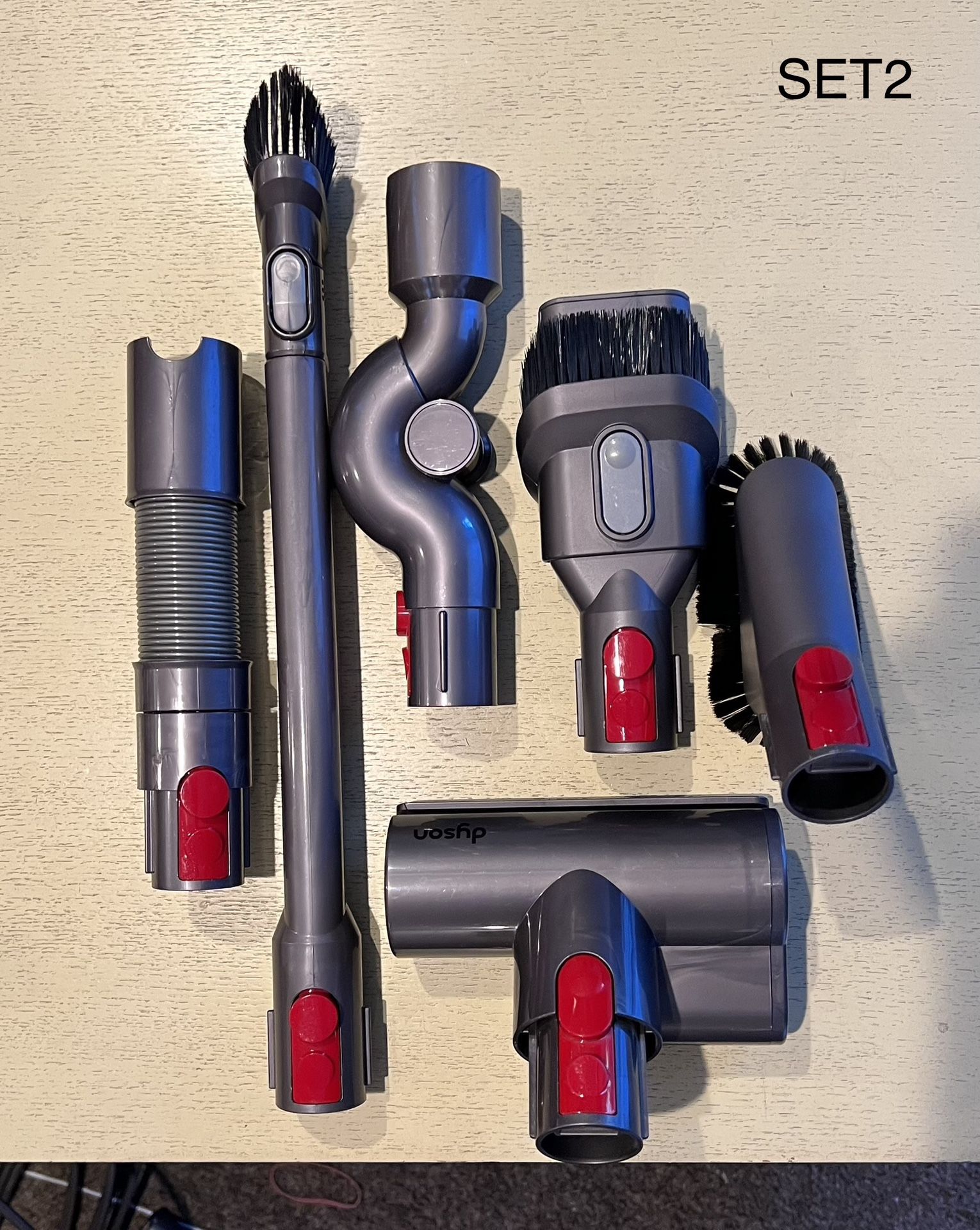 Like New! Dyson V7 Thru V15 Vacuum 6-Piece_Standard and Motorized Attachment Set #2