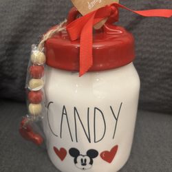 New with tags Disney Rae Dunn Mickey Mouse candy jar 