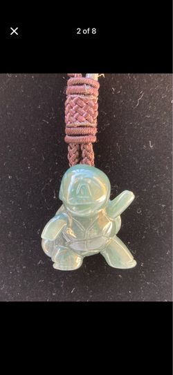 Certificate Jadeite jade Cartoon Green Pokémon pikachu Squirtle Turtle Pendant