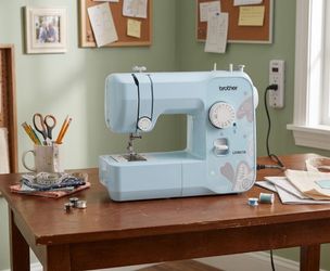 Brother RLX3817A 17-Stitch Portable Embroidery Sewing Machine Plastic Metal Aqua