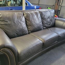 Brown Leather Couch