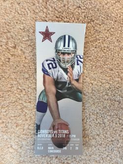 (1) Single Aisle Seat Titans @ Dallas Cowboys Ticket Sec 246 Row 2