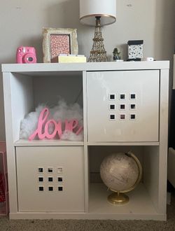 4 Cube storage Organizer With 2 Cubes Included WHITE