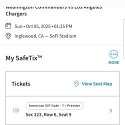 Chargers Vs Commanders Tickets