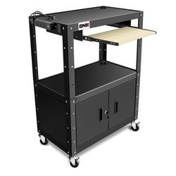 2-Layer Utility Steel Media AV Cart