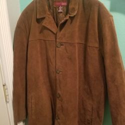 BROWN MERONA LEATHER _SUEDE JACKET COAT..SIZE XL MENS..LIKE NEW!!