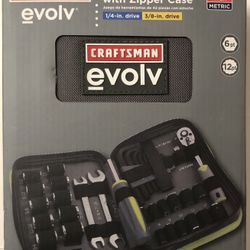 Craftsman 42 piece tool set with zipper case(new)
