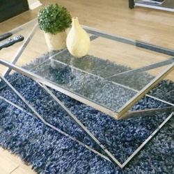 BRAND NEW Glass Coffee & 2 Side Table (Still In Box) PICTURES ARE SAMPLES.