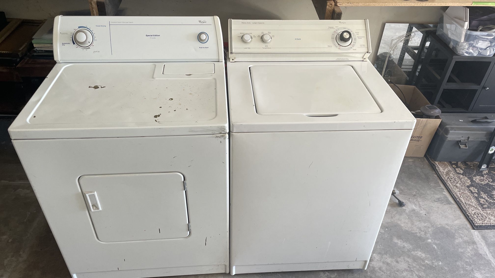 Matching Free (Pending Pickup) Whirlpool 'Large Capacity' Electric Washer Dryer 