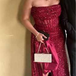 Prom dress cocktail dress w Shawl size XL