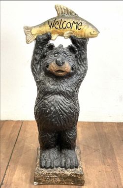 Black Bear welcome statue