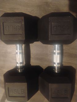 45 pound dumbells