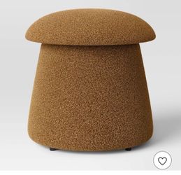 Mushroom Upholstered Storage Ottoman Boucle - Room Essentials