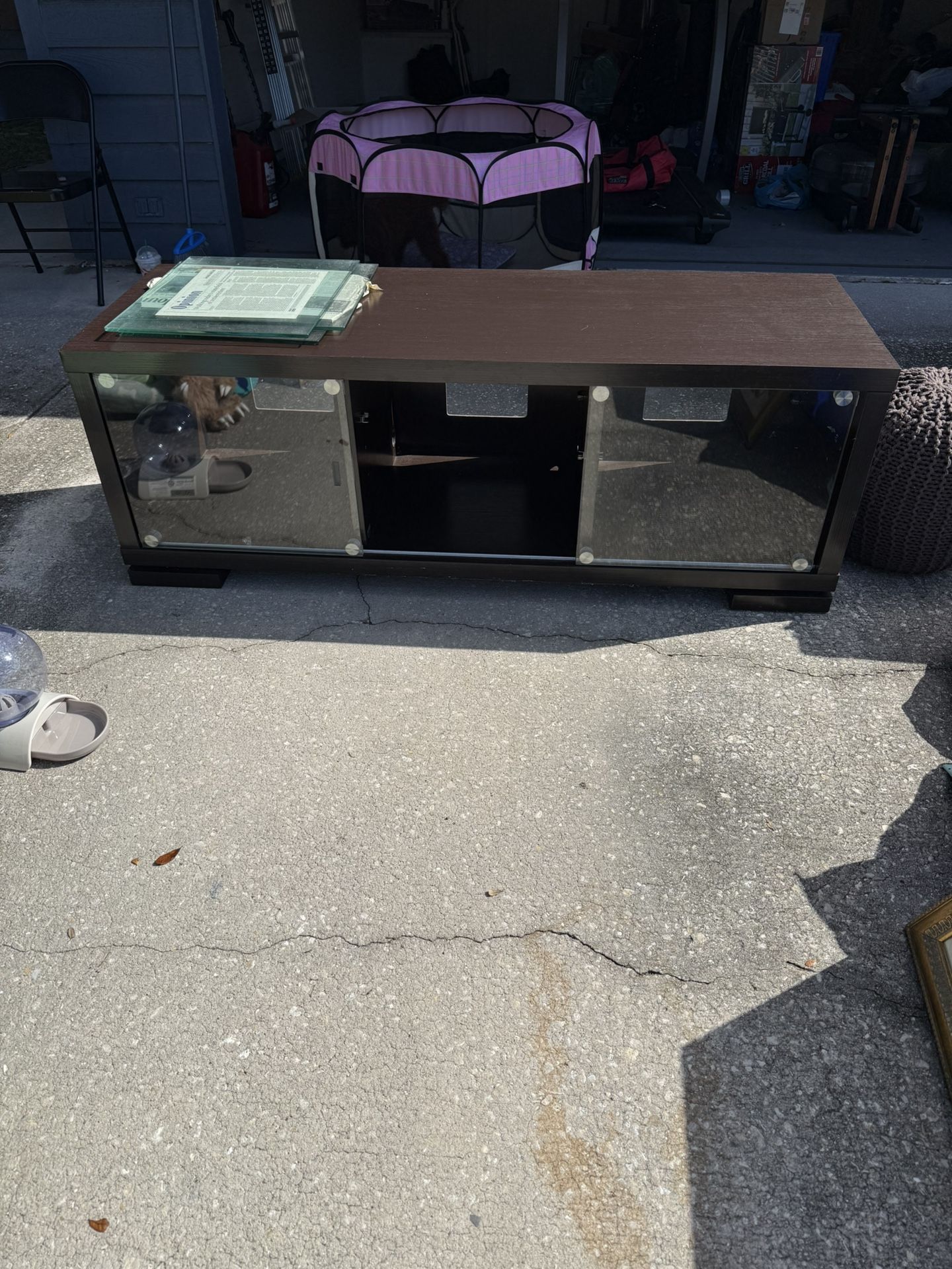 Wooden entertainment Center