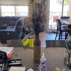 Vase With Faux Plant