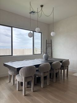 Beige Performance Fabric Dining Chair - Set of 8