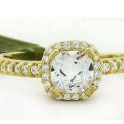 White Sapphire 1.43 CT’s Cocktail Ring 7.75