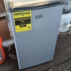Small, Black and Decker, refrigerator.