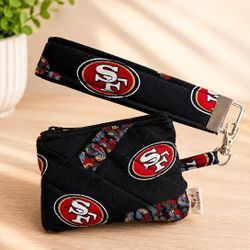 San Francisco 49ers Coin Purse and Wristlet Set