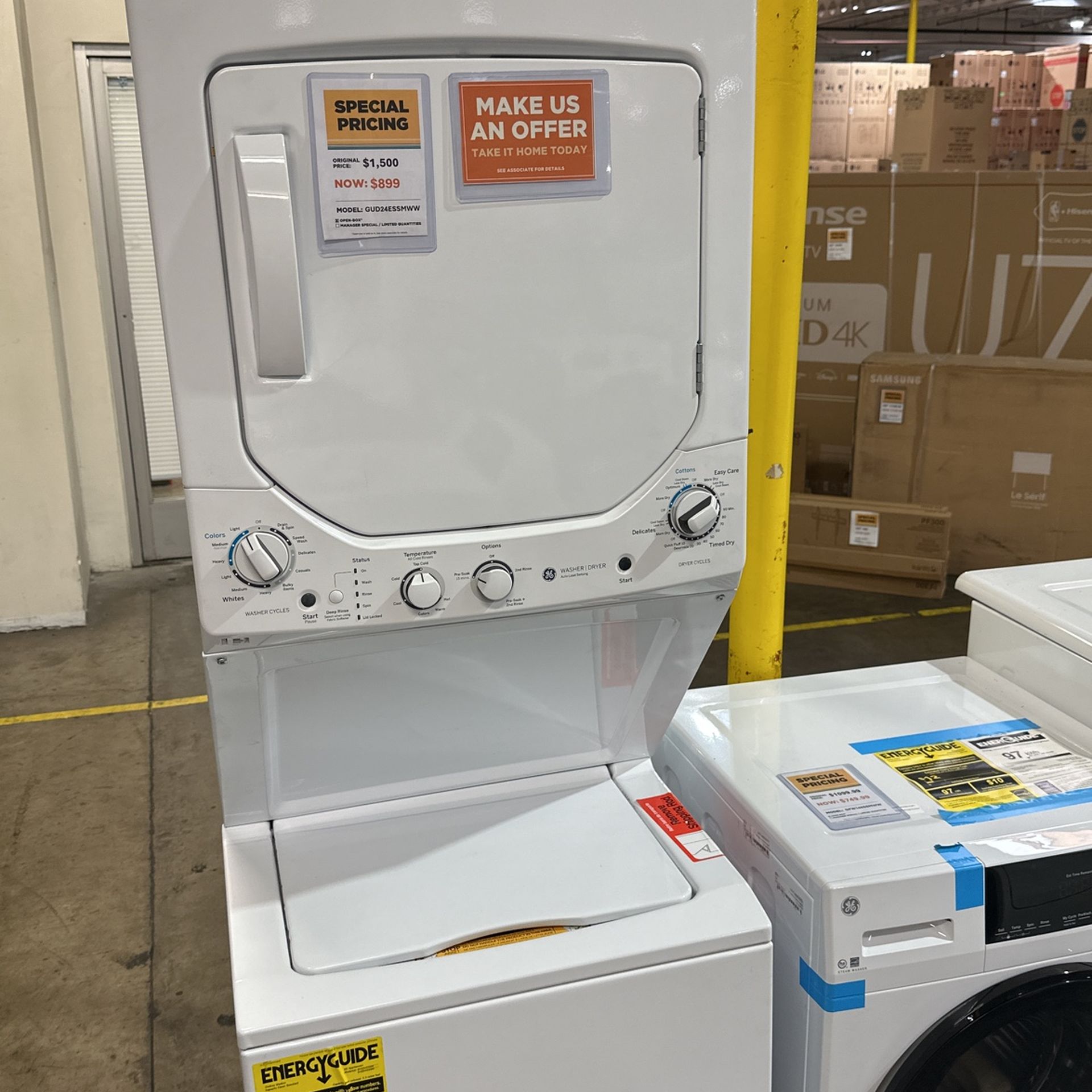 GE WASHER / DRYER - WAS $899