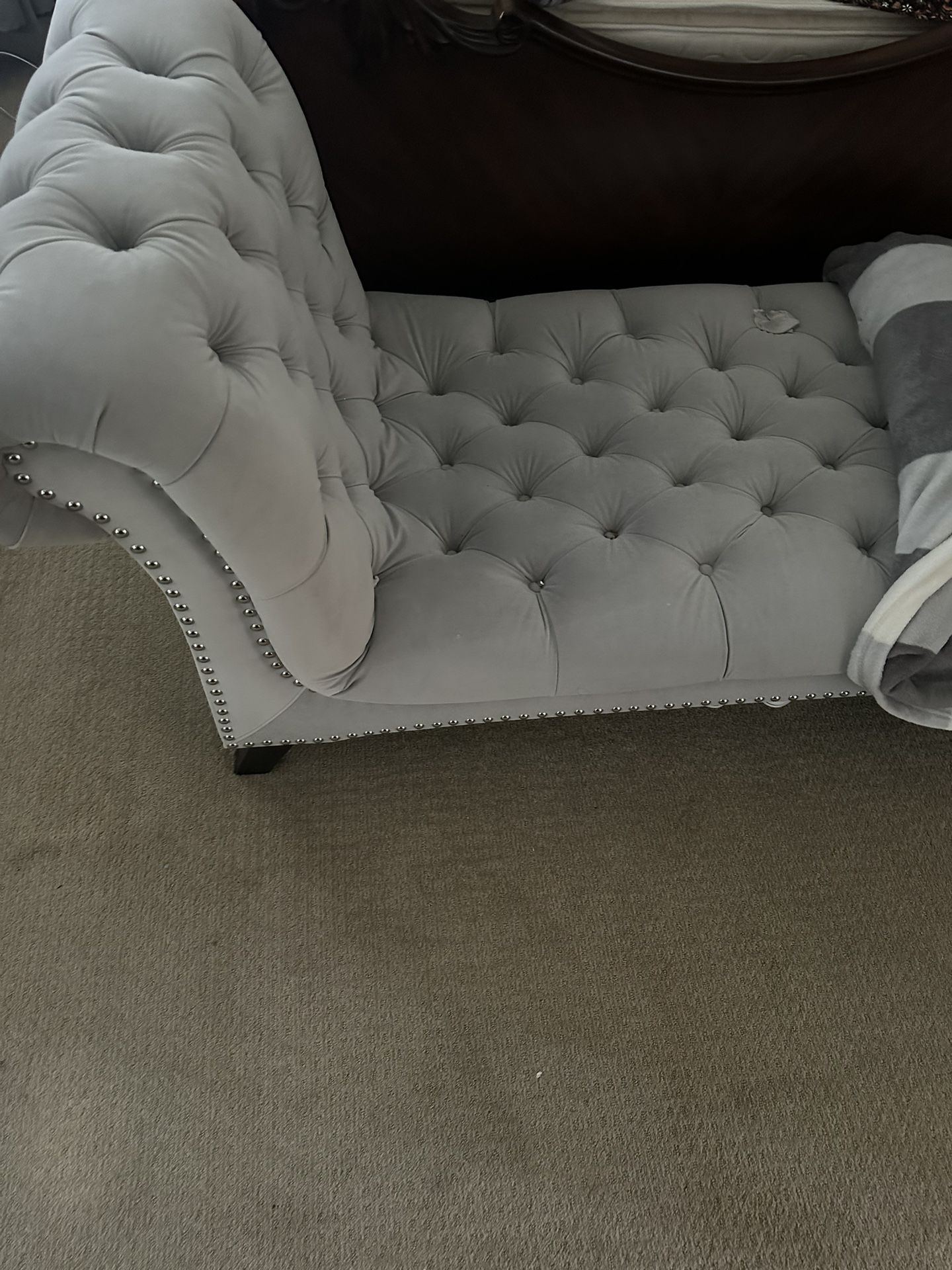 Grey lounge couch