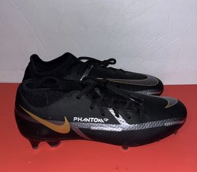 Nike Phantom GT2 Academy DF FG/MG Soccer Cleats Black Gold DC0797-007 Size 10.5
