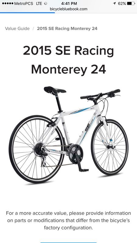 Shimano bike Se racing Monterey 24