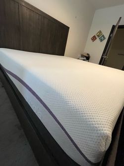 Like New PURPLE Mattress And Like New Bed Frame