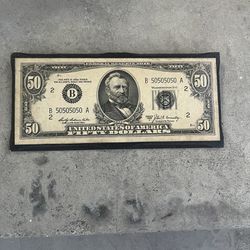 50 Dollar Bill Sign 