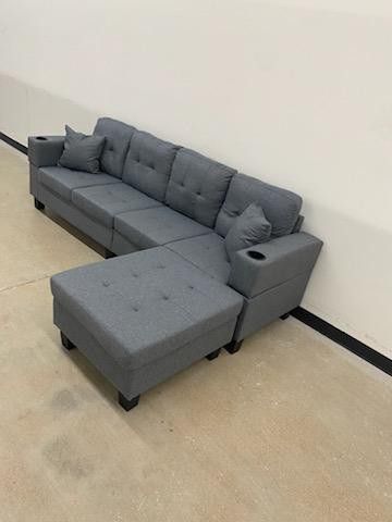 New Sectional Couch With Ottoman 