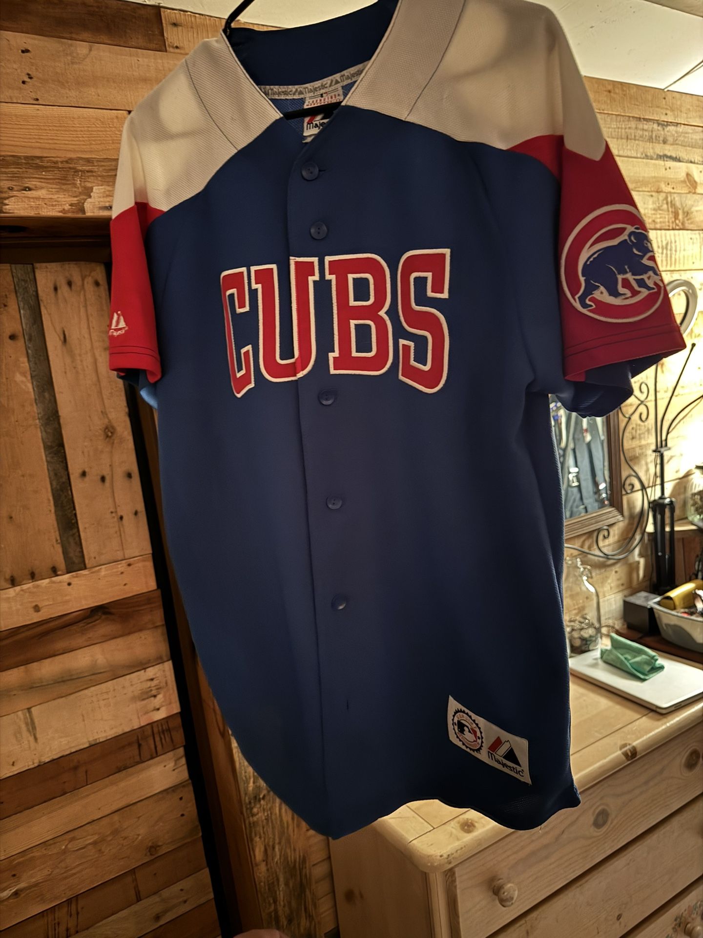 Majestic Stitched Cubs Retro Jersey
