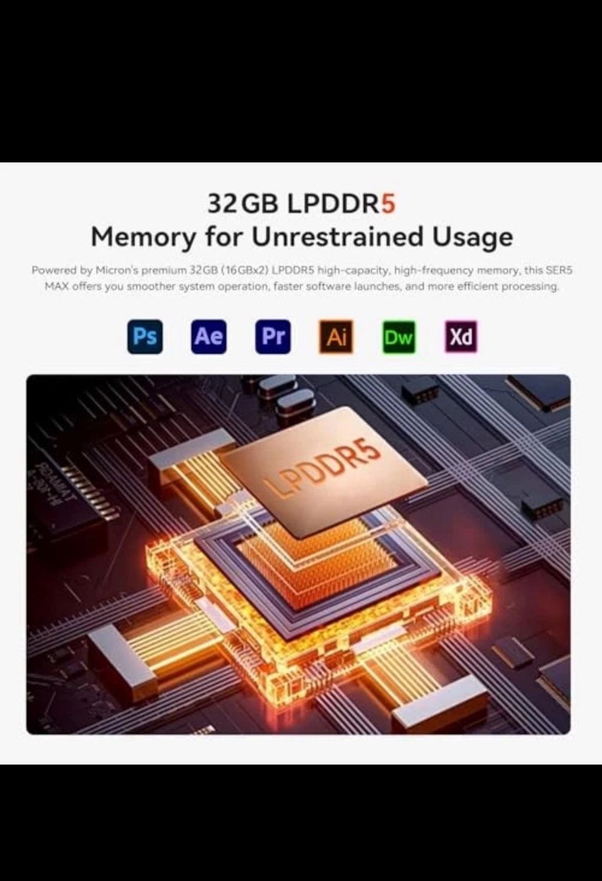 SER5 Max Mini PC, Mini Computers with AMD Ryzen 7 6800U (8C/16T, up to 32G 1TB